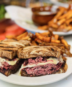 Hot Pastrami and Swiss on Rye